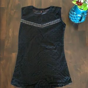 Black lace tunic